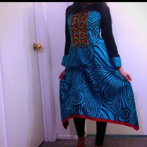 Blue patterned Kurti